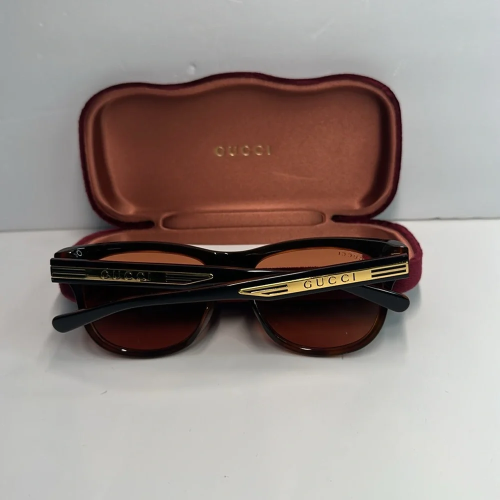 Gucci Sunglasses Men's GG0980S 002 Black/Orange Lenses